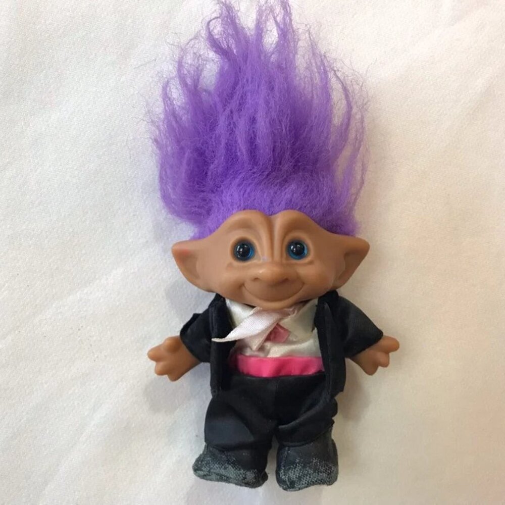 Vintage Ace Novelty Co Jewel Belly Troll Groom